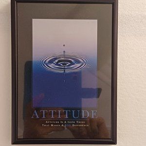 Attitude Successories Plaque Poster Picture Wall Art 5"x7" Inspirational Saying